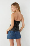 Indah Faux Leather Tube Top