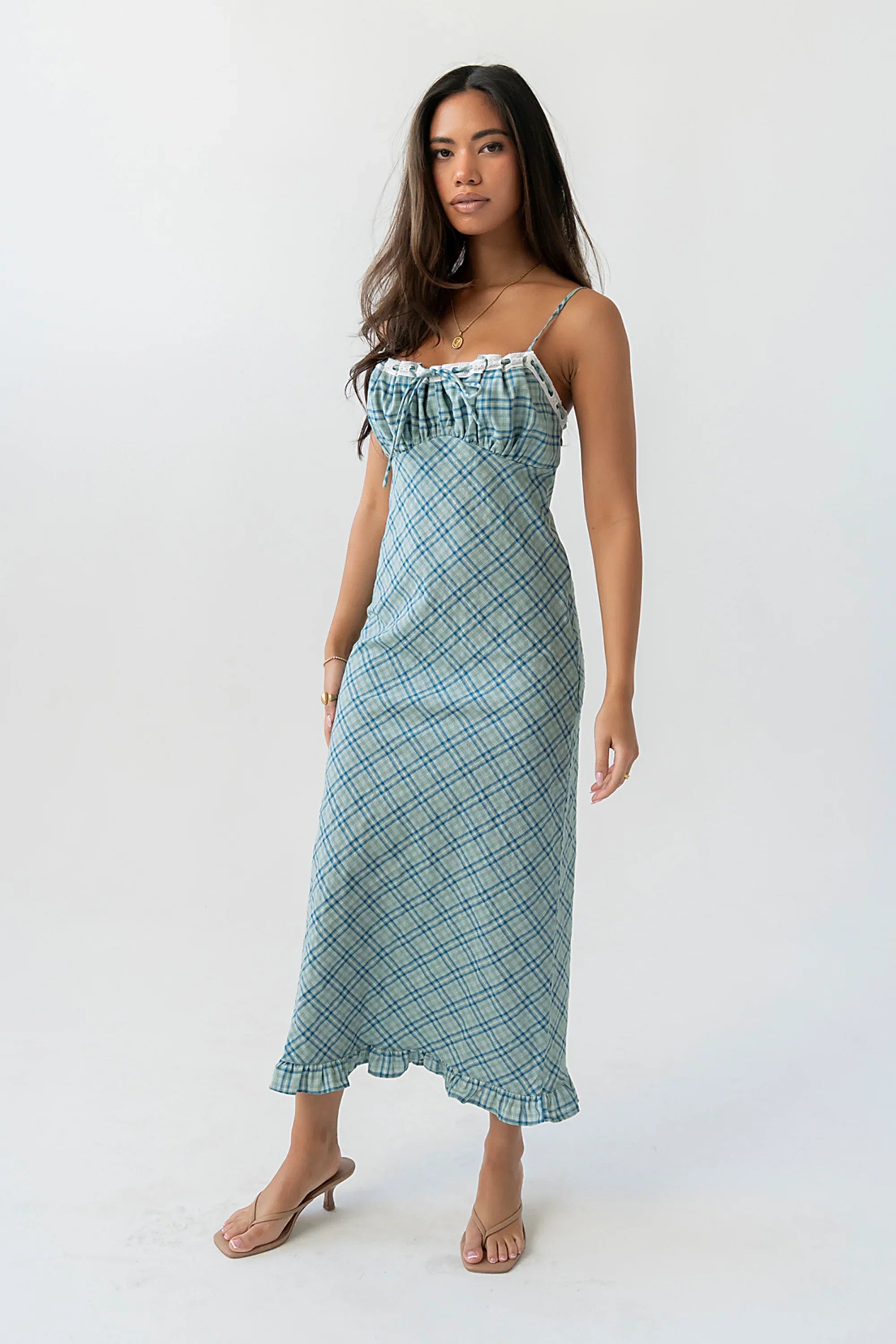 Mylee Plaid Maxi Dress