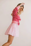 Kiara Striped Cardigan in Pink FINAL SALE