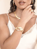 Open Abstract Cuff Bracelet