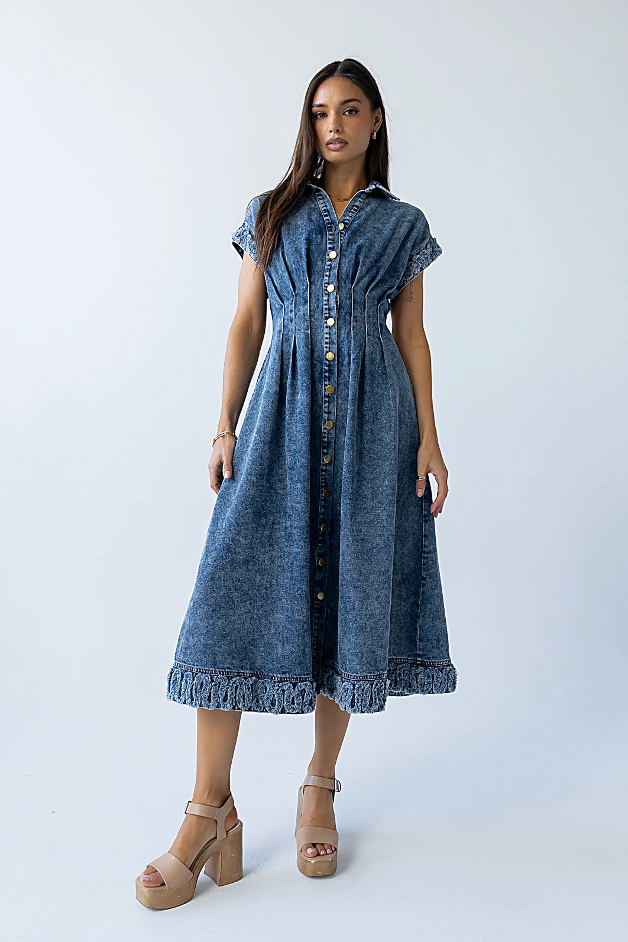 Annie Denim Midi Dress