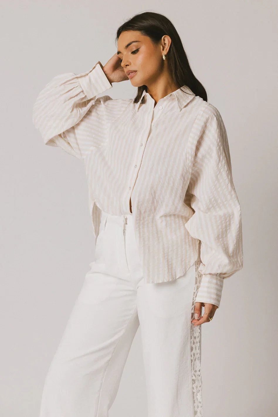 Winifred Button Up in Natural FINAL SALE