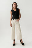 Vicky Crochet Vest in Black