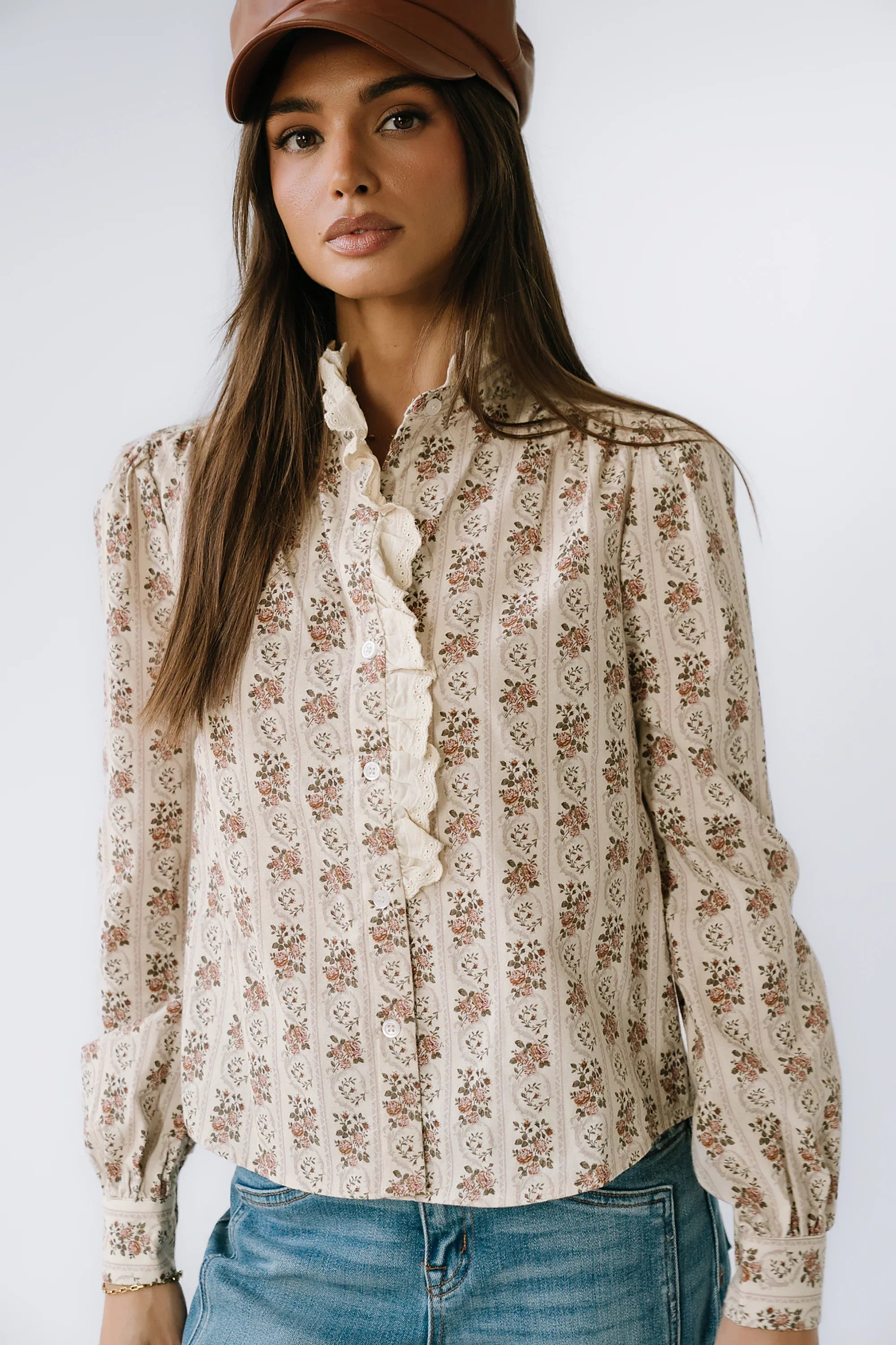 Markel Lace Trim Blouse FINAL SALE