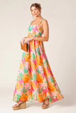 BON VOYAGE MAXI DRESS PINK ORANGE