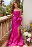 40072 Ava Presley Strapless Dress with Bow