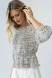 Maycie Two Toned Sweater in Olive
