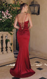 PAIGE GOWN FITTED SATIN DRESS