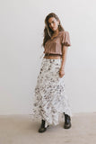 Emerson Ruffled Maxi Skirt in White FINAL SALE