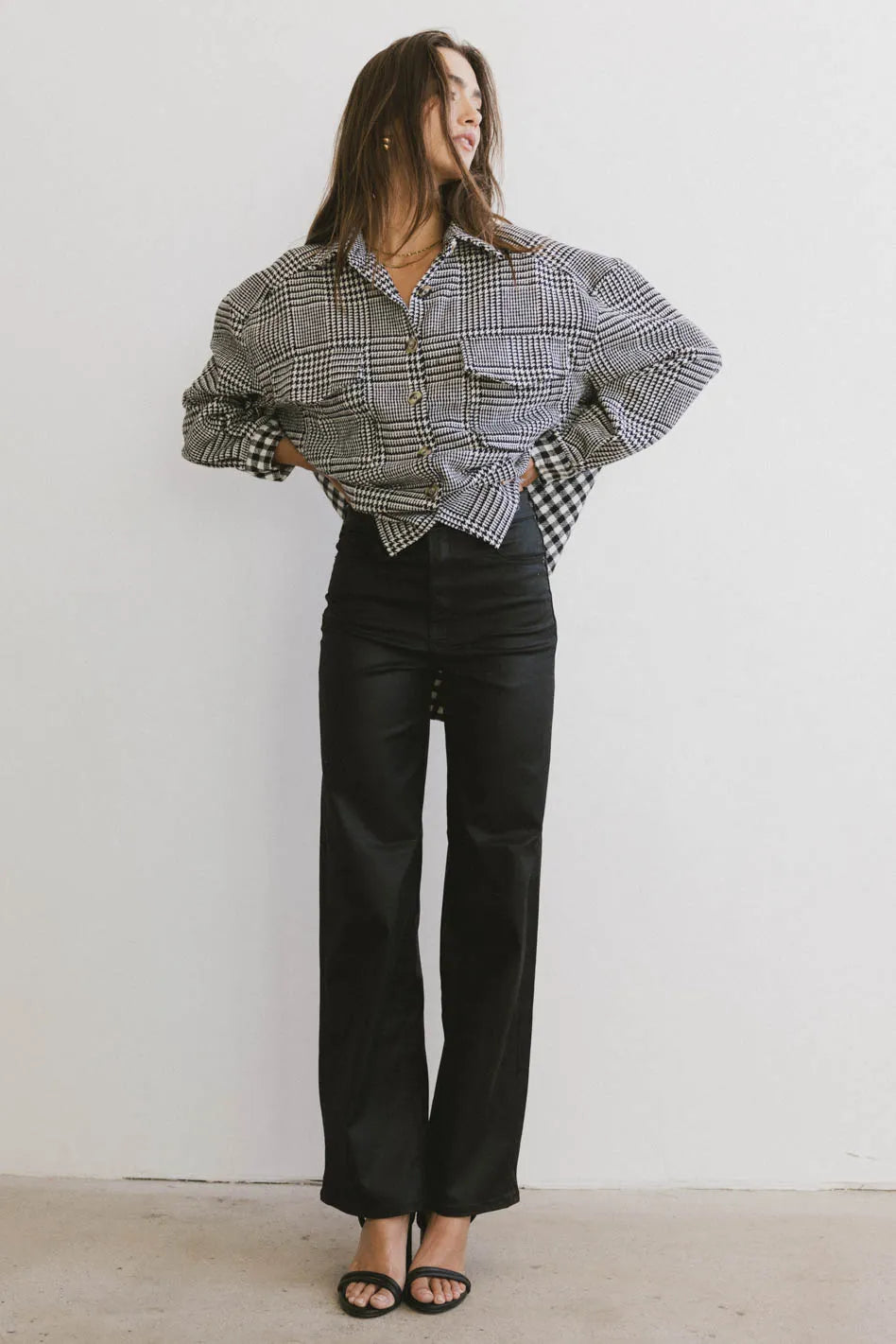 Tally Coated Wide Leg Jean FINAL SALE