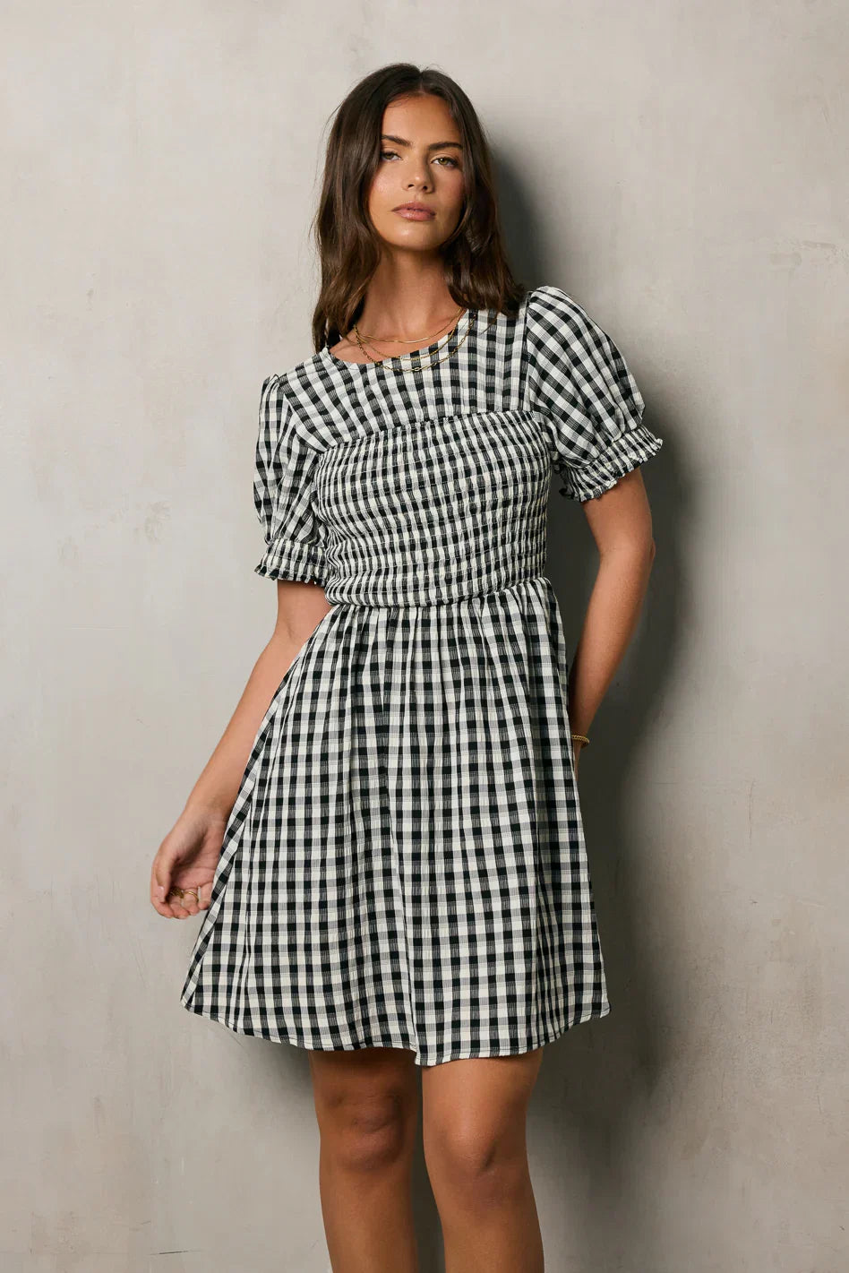 Shailee Smocked Mini Dress FINAL SALE