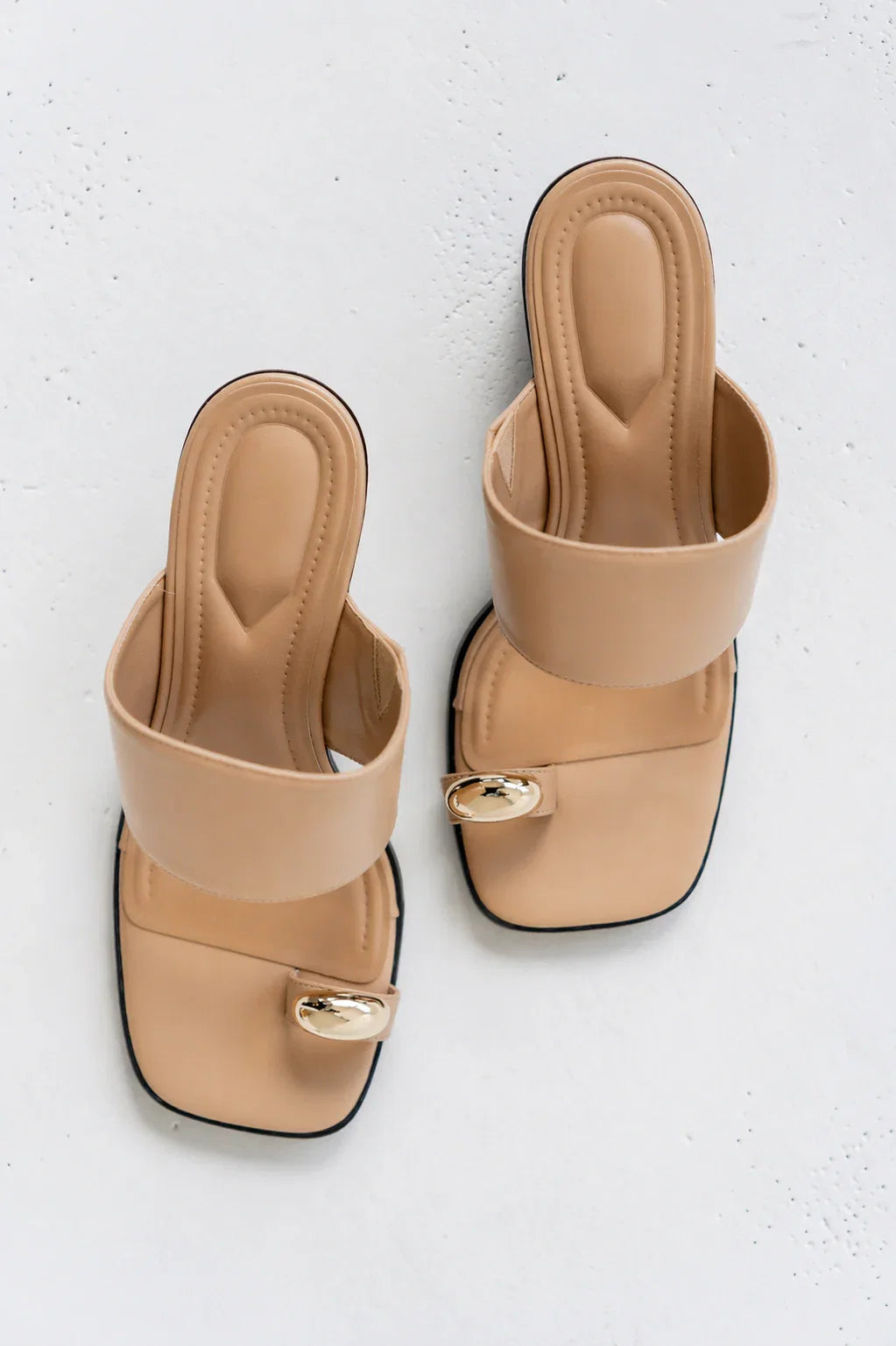 Fawn Block Heel in Nude
