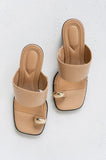 Fawn Block Heel in Nude
