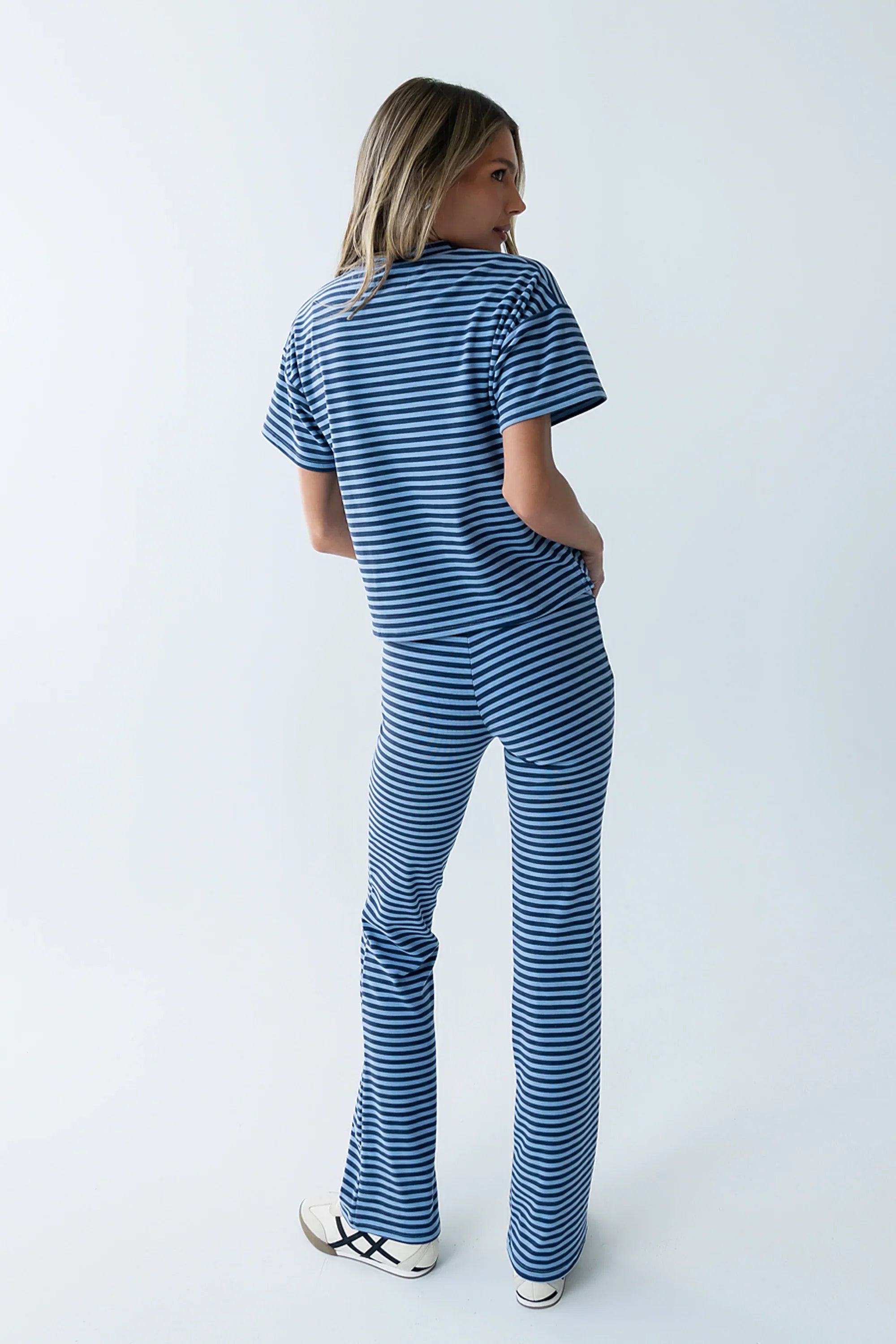 Jannet Striped Pants in Navy