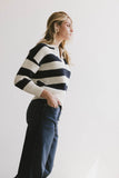 Ozzie Striped Sweater in Navy FINAL SALE