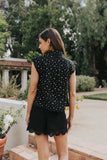 Marina Floral Button Up in Black