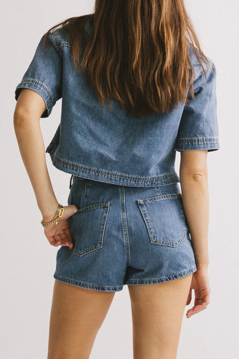 Rhia Denim Mini Skort FINAL SALE
