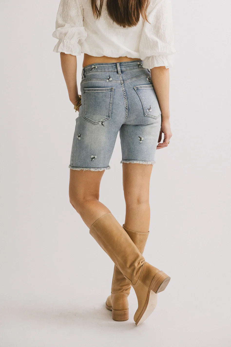 Chelsea High Rise Denim Shorts