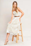ELEGANT GARDEN LACE MIDI DRESS