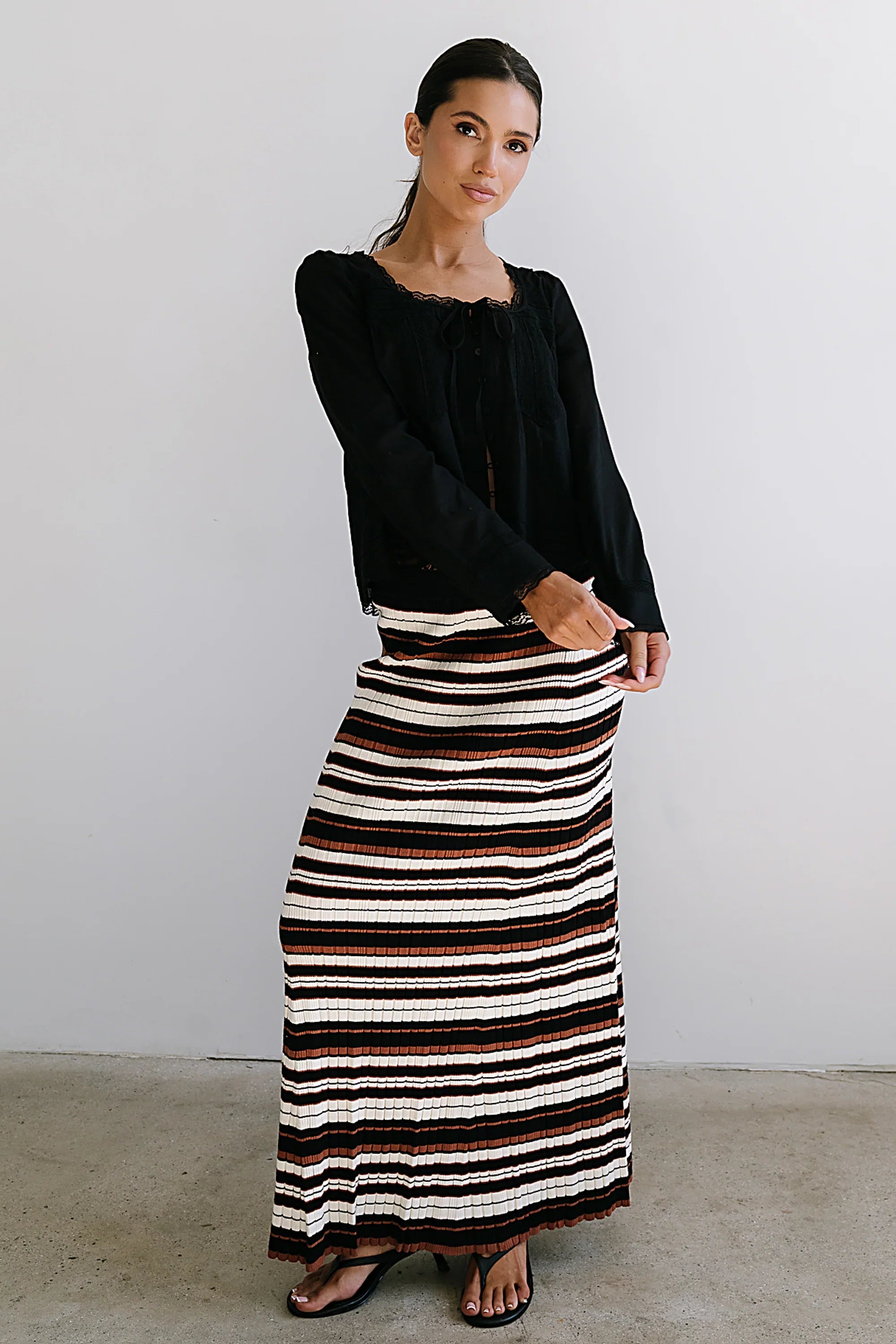 Anne Striped Maxi Skirt test product