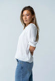 Gareth Pleated Blouse in White