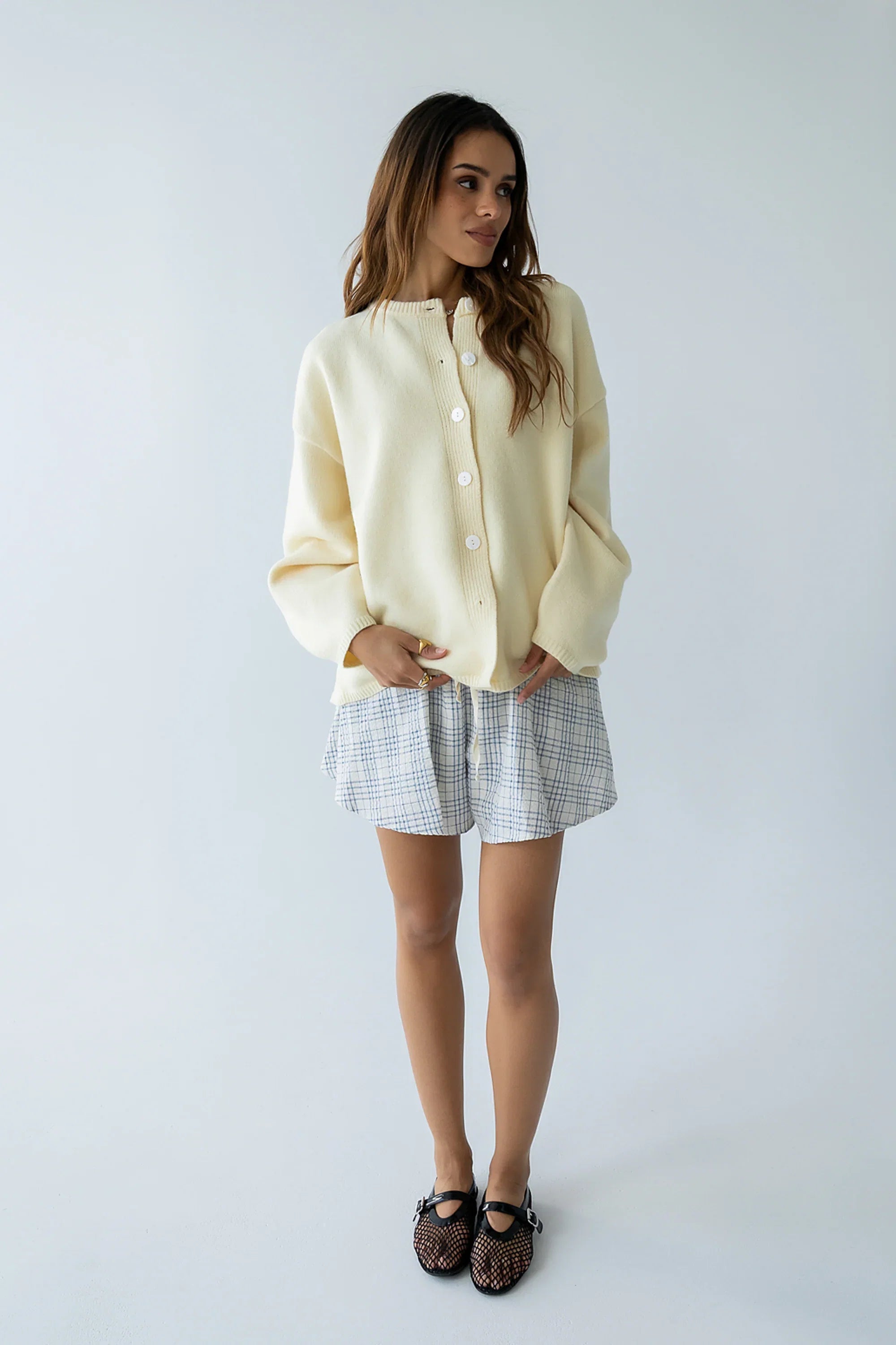 Kaia Knit Cardigan in Butter Yellow