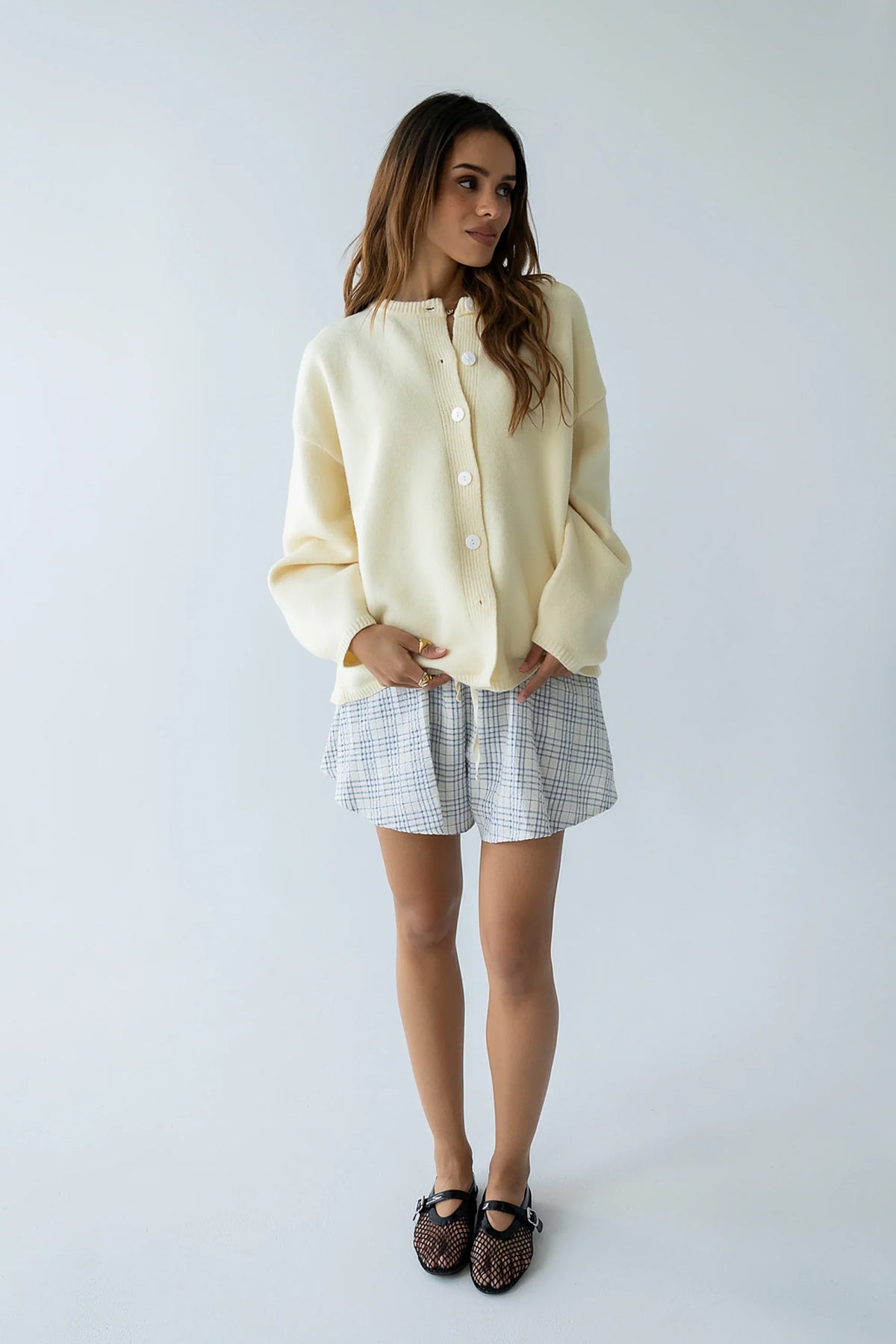 Kaia Knit Cardigan in Butter Yellow