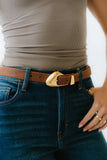 Jessi Suede Belt in Brown