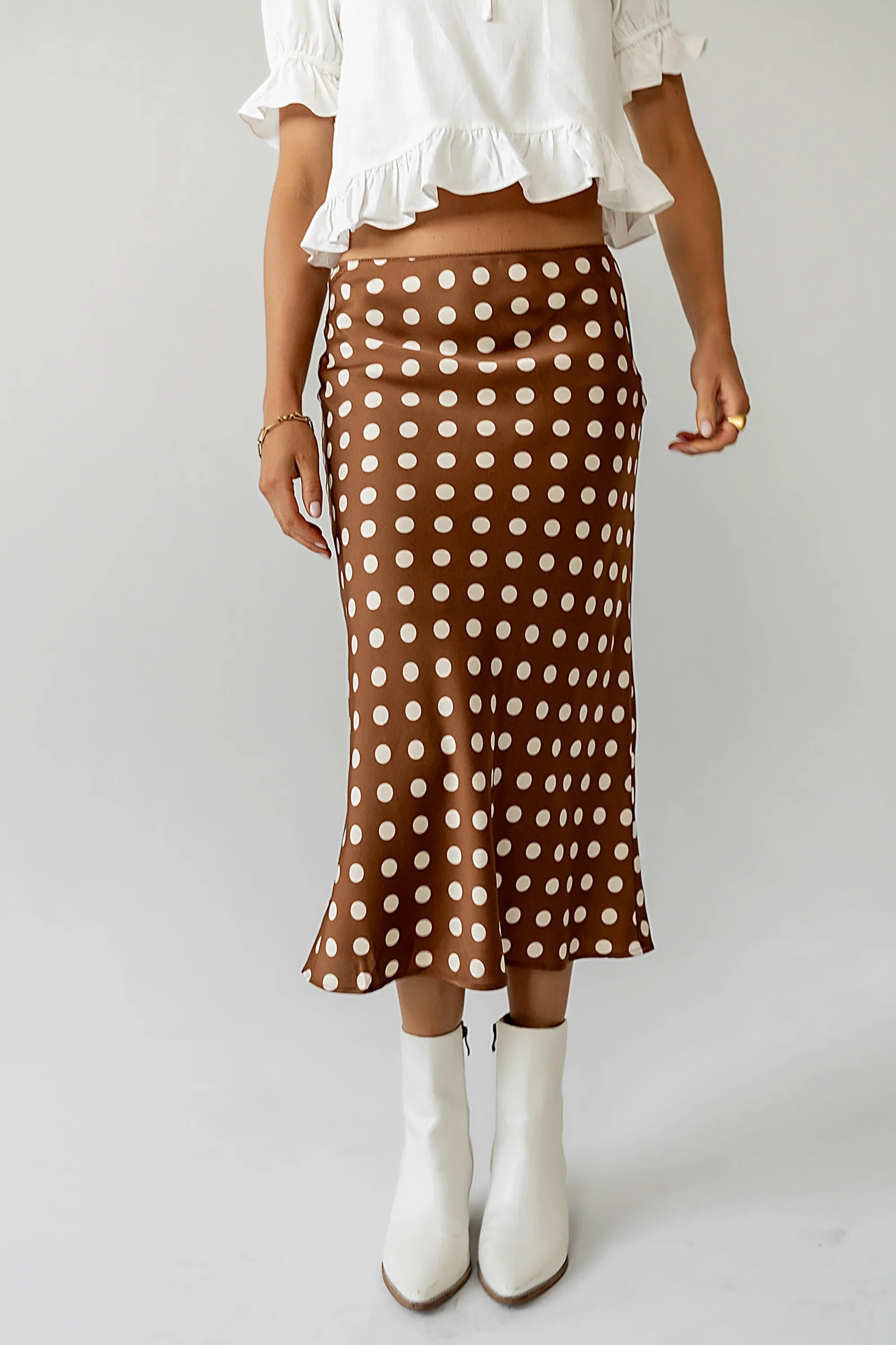 Brooke Polka Dot Midi Skirt FINAL SALE