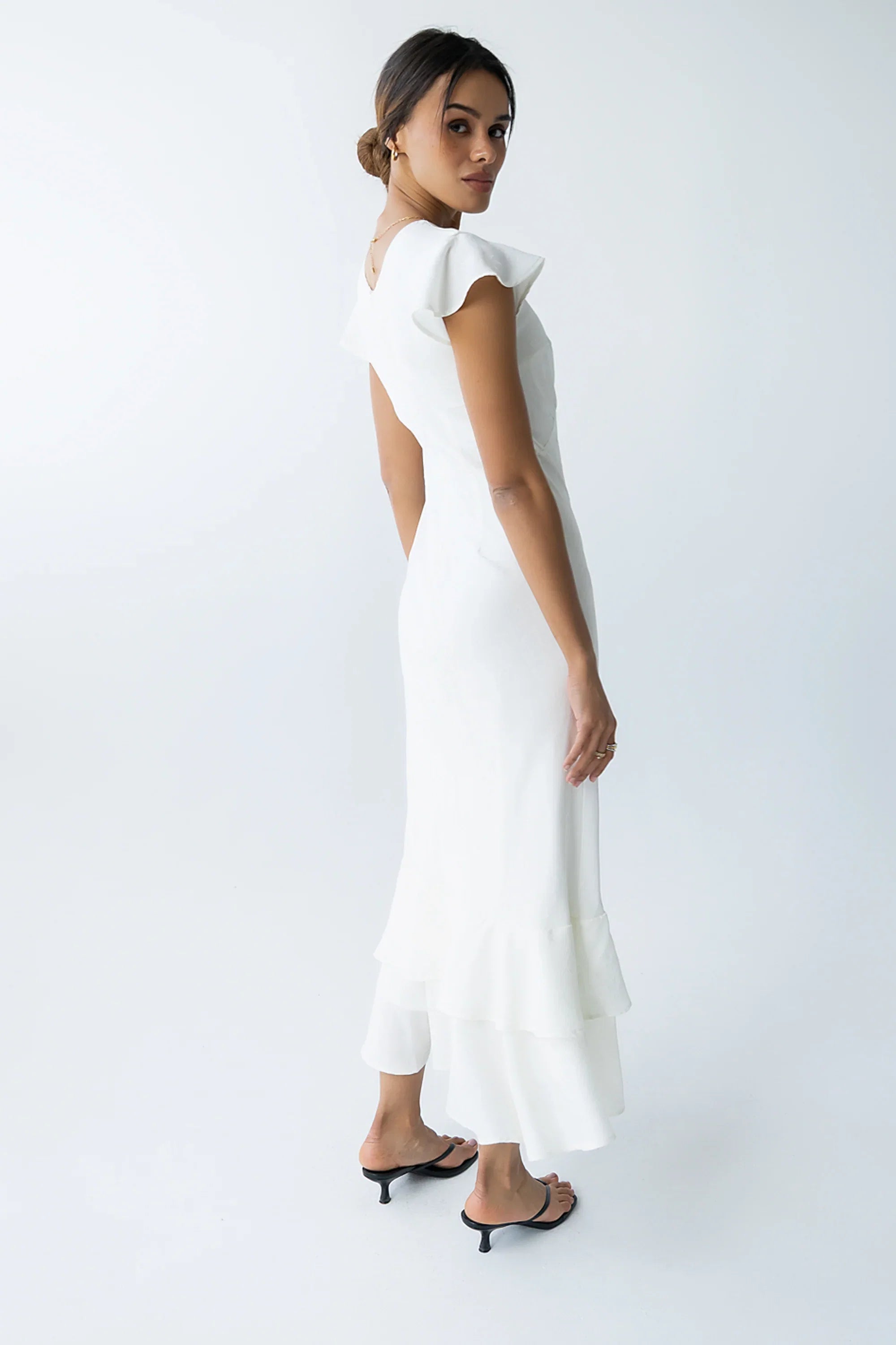 Mateo Floral Maxi Dress in Ivory