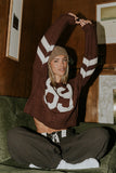 Route Cable Knit Sweater in Red Brown FINAL SALE