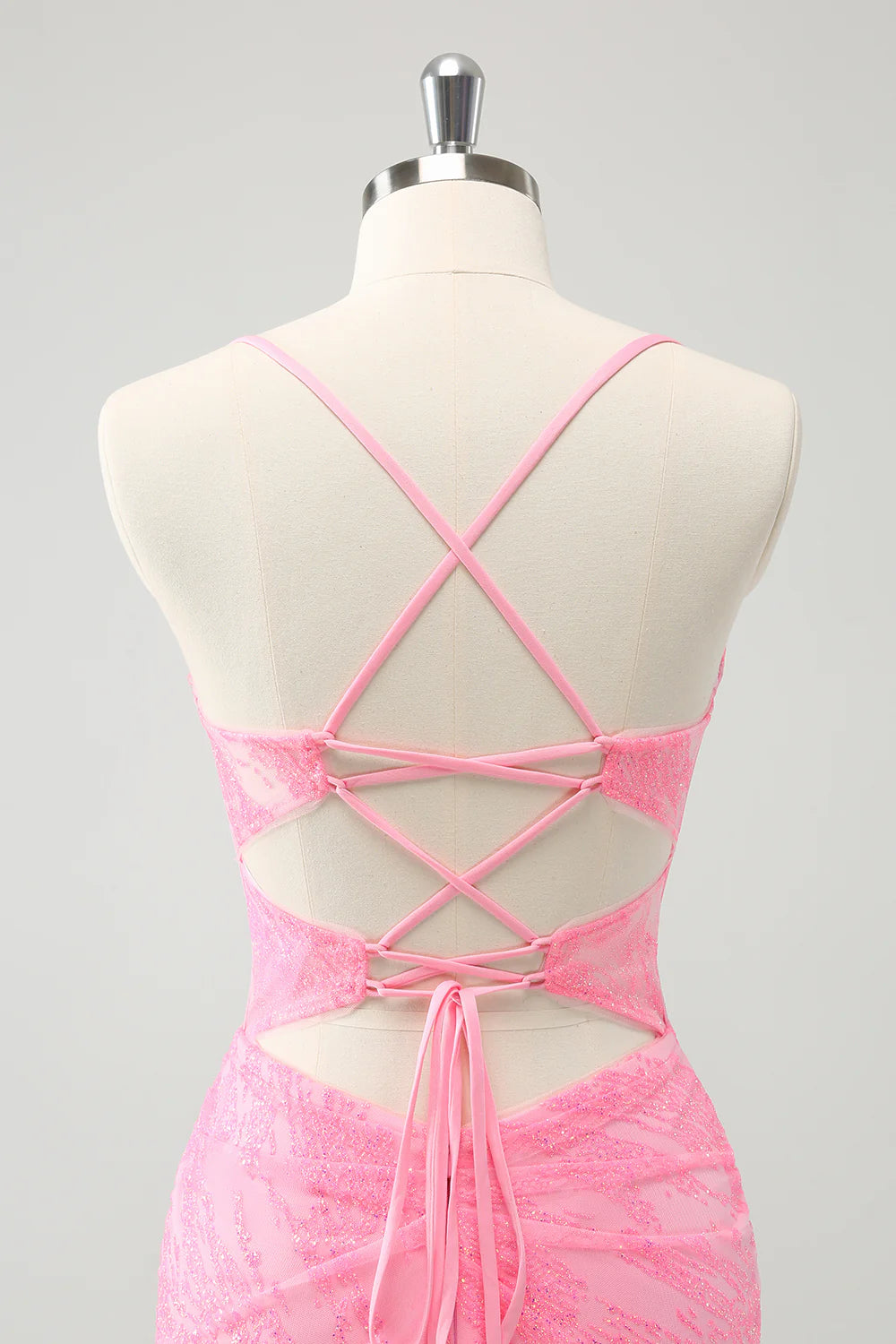 Glow in the Dark Bodycon Corset Short Homecoming Dress with Lace Up Back