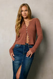 Hellen Knit Cardigan in Berry FINAL SALE
