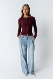 Stella Pleated Baggy Jeans