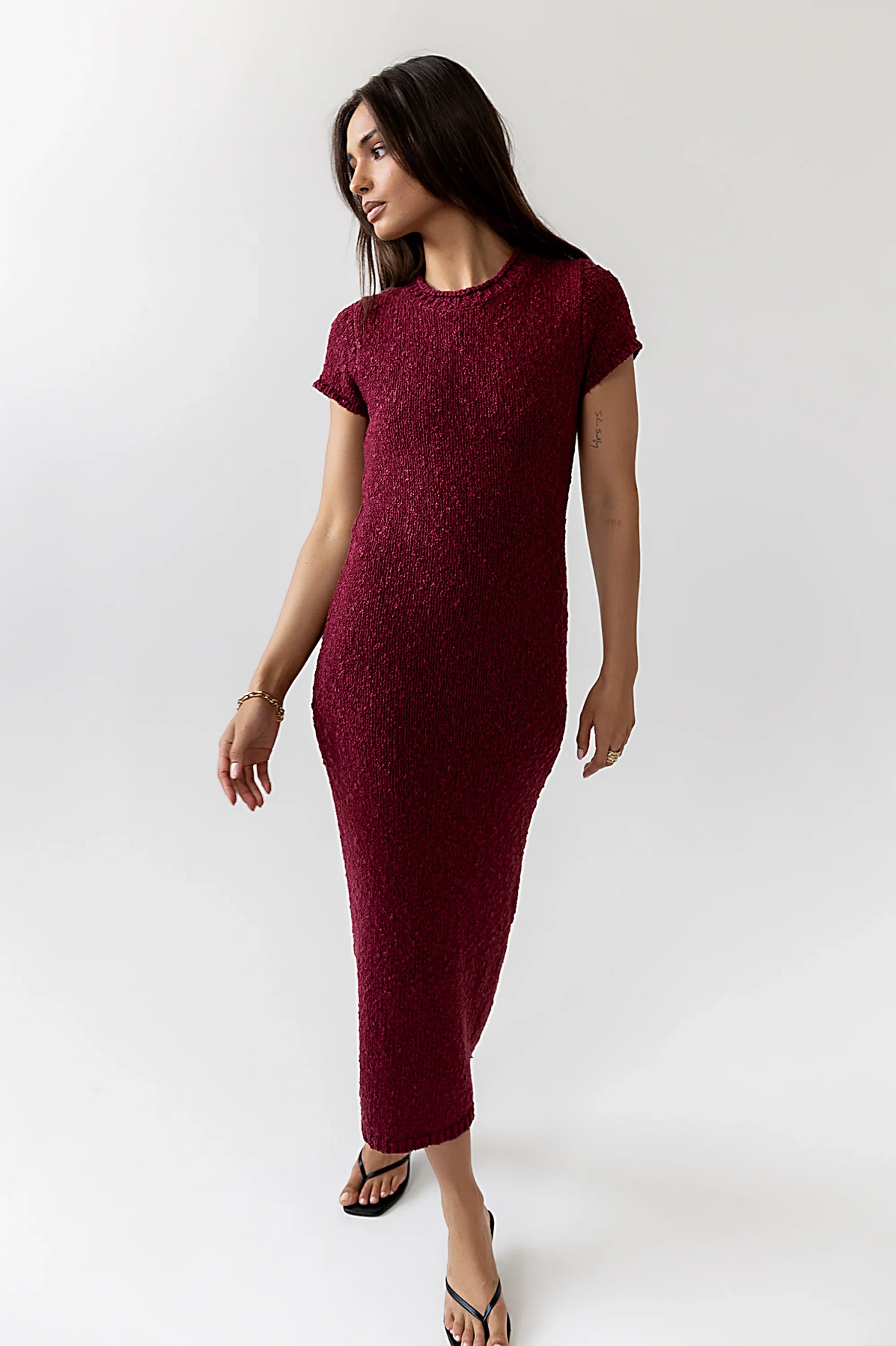 Hadley Knit Maxi Dress in Plum