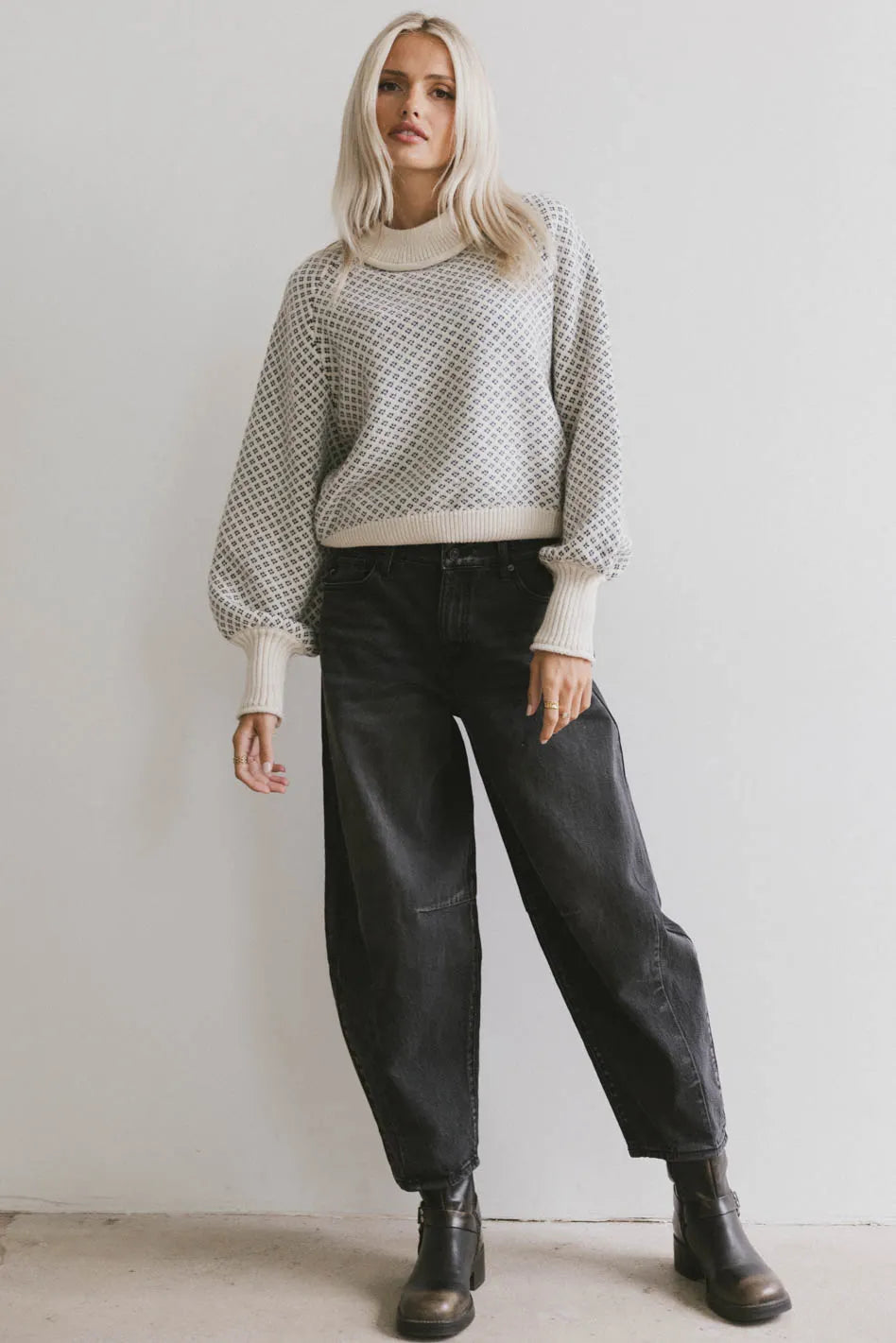 Nathalia Knit Sweater in Ivory FINAL SALE
