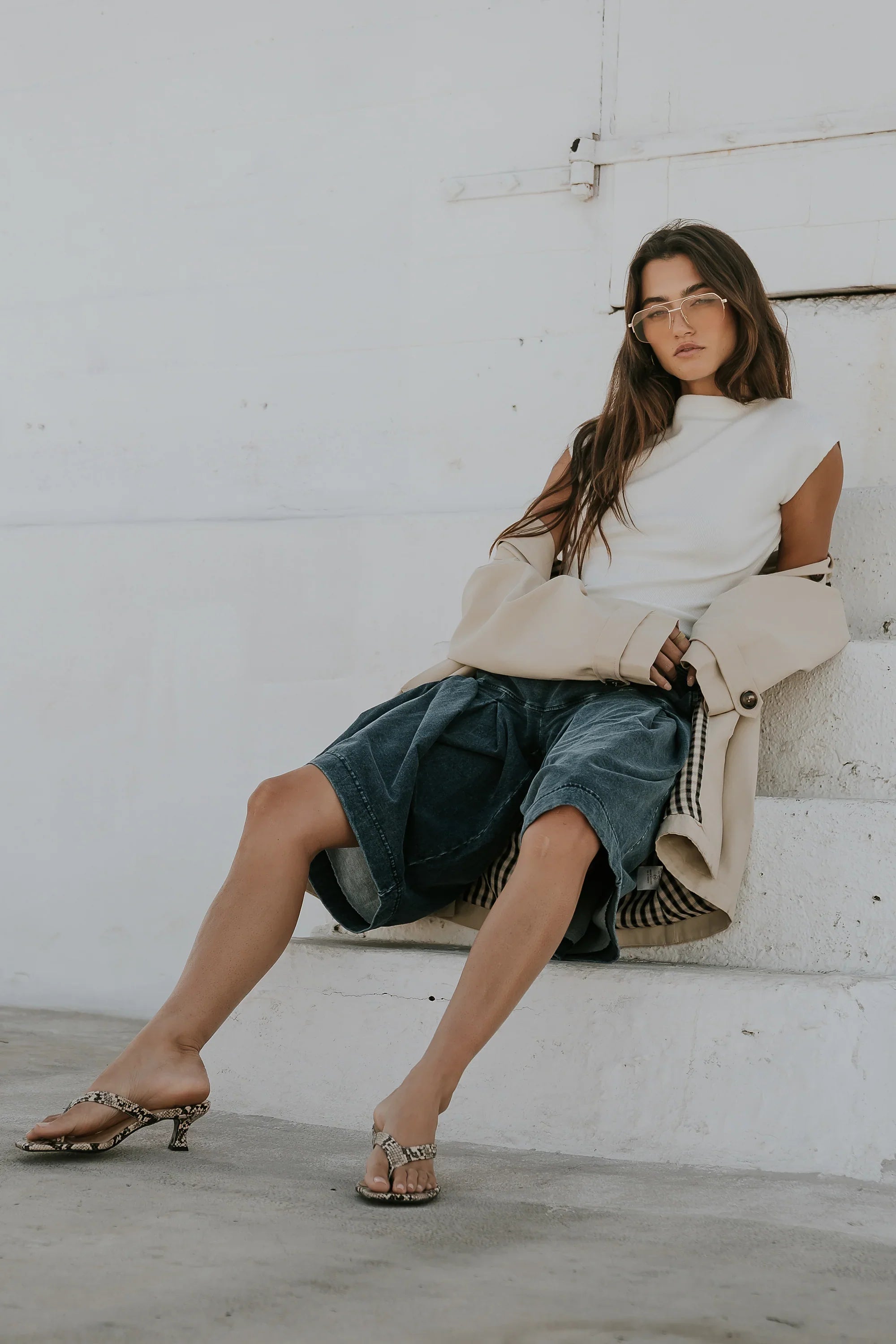 Maggie Knit Top in White