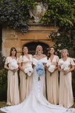 Gorgeous Mermaid Off the Shoulder White Satin Wedding Dresses