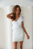 Maya One Shoulder Organza Bodycon Mini Dress