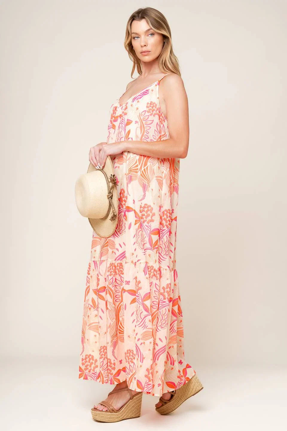 SECRET GARDEN MAXI DRESS PINK FINAL SALE