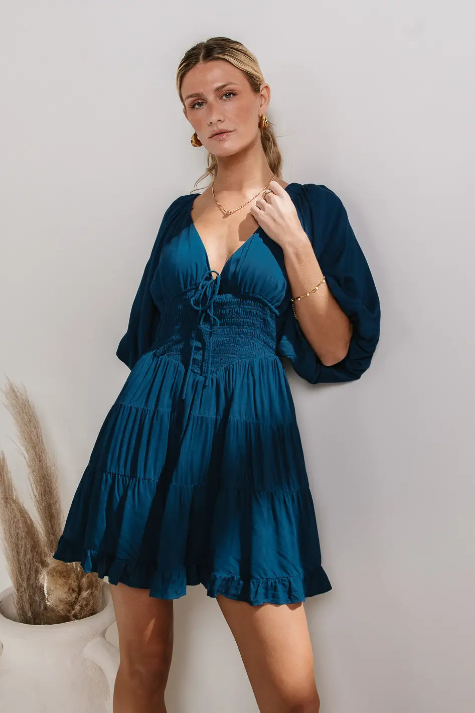 Little Runaway Mini Dress in Teal FINAL SALE