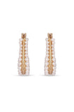 Soft Curve Pearl Lined Hoop Earrings