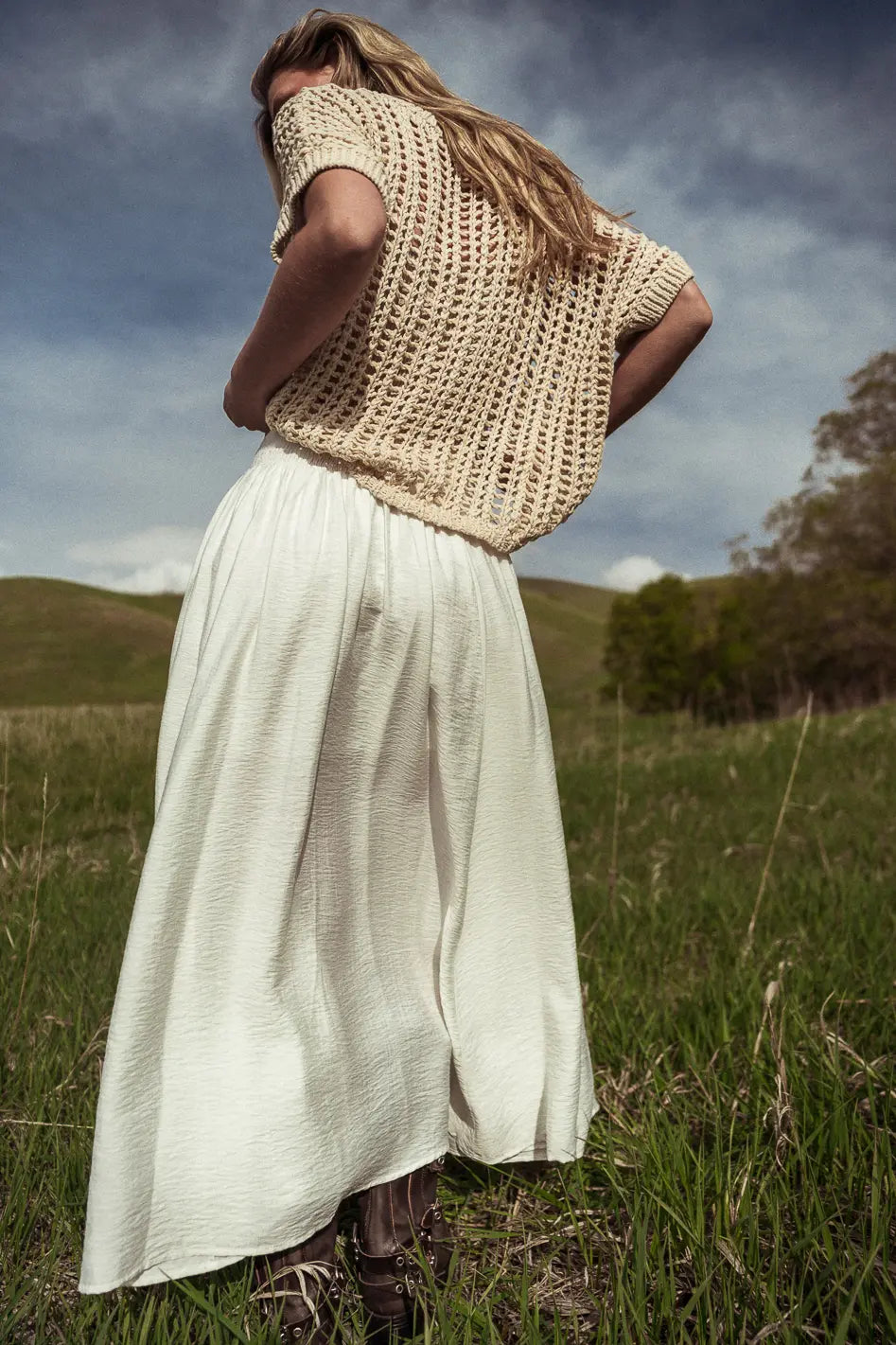 Toso Crocheted Top in Natural
