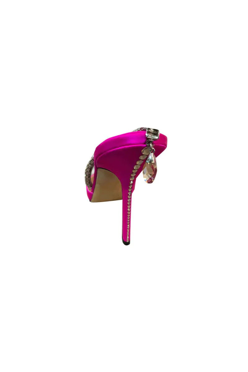 Off White Stiletto Ankle High Heel Sandals