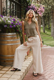 Brandi Wide Leg Pants in Natural FINAL SALE