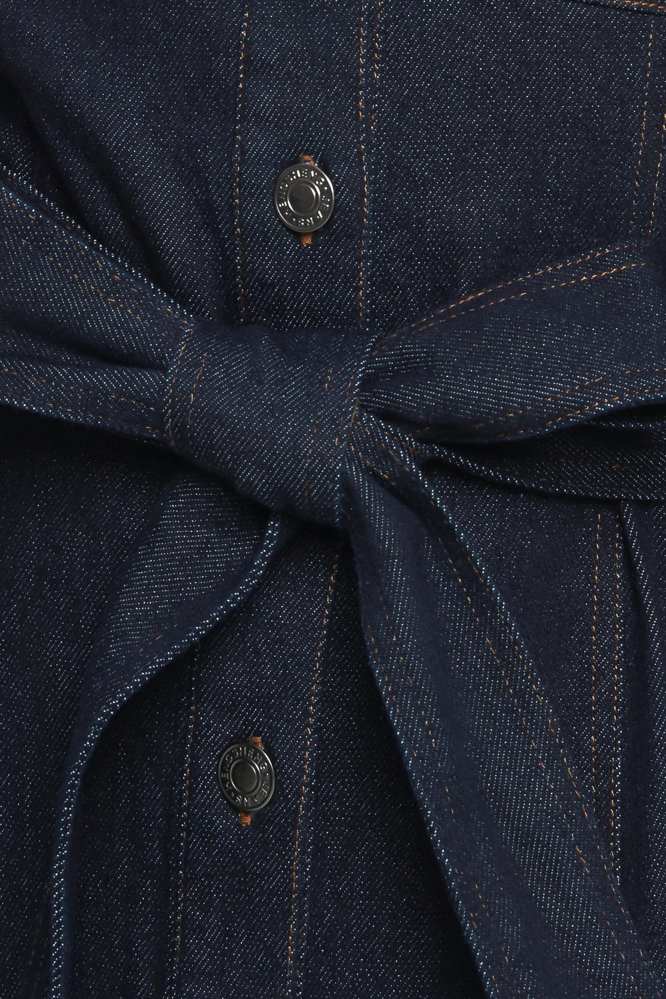 AUTUMN DAYS DARK INDIGO DENIM MINI DRESS