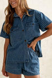 Daisy Striped Button Up