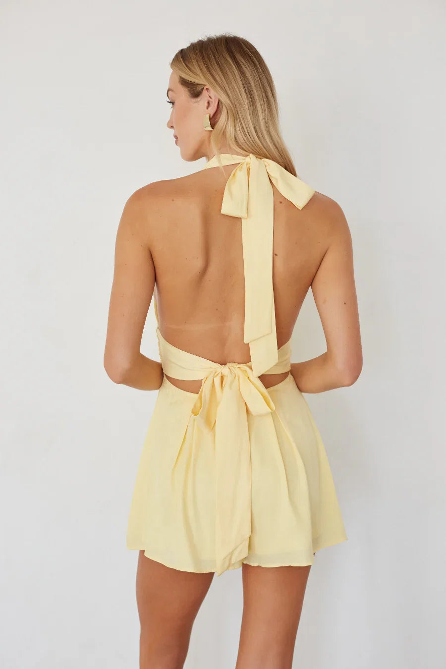 Lulu Halter Backless Romper