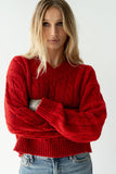 Maxine Speckled Sweater in Red