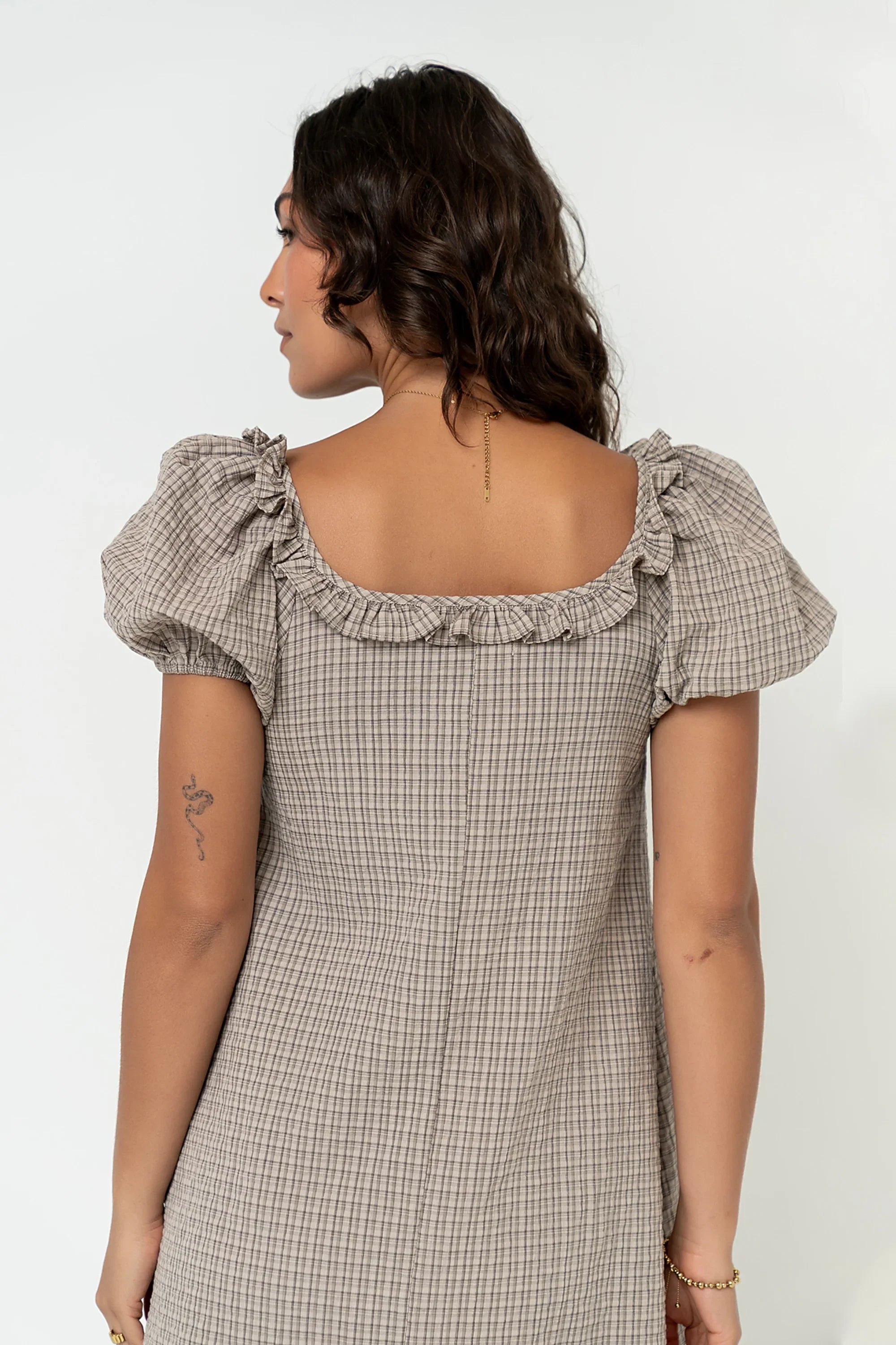 Lowen Plaid Babydoll Dress
